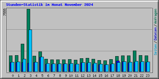 Stunden-Statistik im Monat November 2024